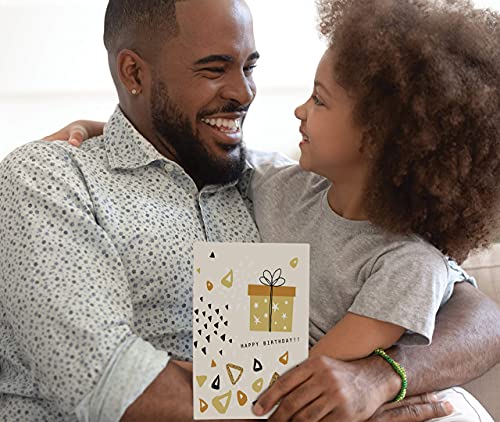 100 Pack Happy Birthday Cards, Elegant Gold Collection