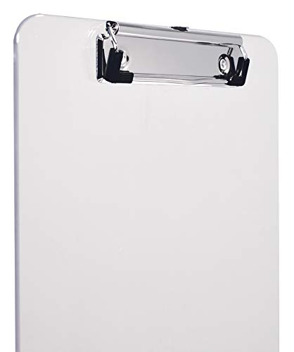 12 Pack Clear Plastic Clipboards, 12.5 x 9 Inch