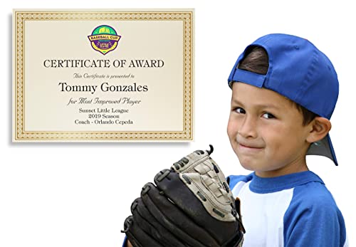 Gold Foil Border Certificate Paper, Letter Size Blank