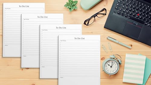 To Do List Notepad, 50 Sheets (4 Pack)