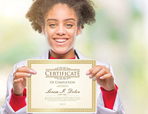 Gold Foil Border Certificate Paper, Letter Size Blank