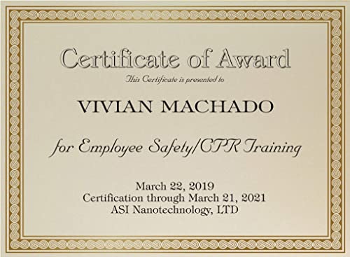 Gold Foil Border Certificate Paper, Letter Size Blank