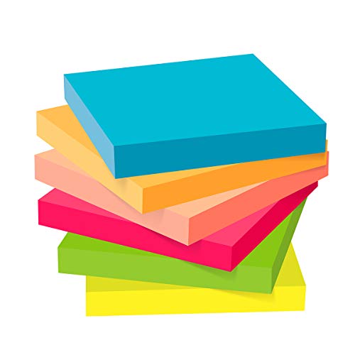 (24 Pack) ZCZN Sticky Notes 3x3 - 6 Bright Colors
