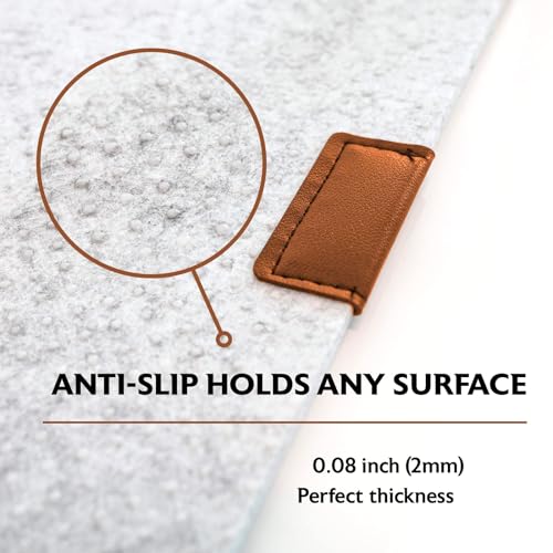 Eros VIP Felt Desk Accessories Set - Grey