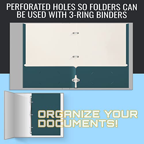 VIP Teal Portfolio Folders, 50-Pack, Letter Size