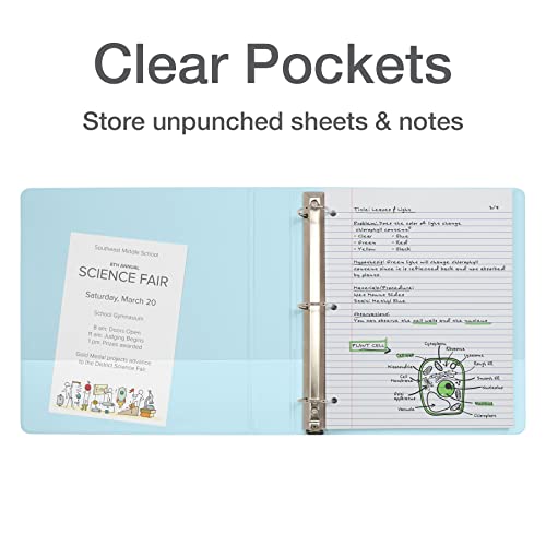 Assorted Pastel Oxford Binders, 2 Inch, 4 Pack