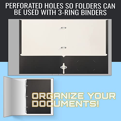 50-Pack Black Two-Pocket Portfolio Folders VIP Shopping Office