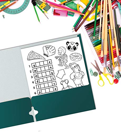 VIP Teal Portfolio Folders, 50-Pack, Letter Size