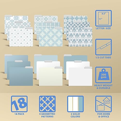 Luxury Office File Folders Set 18 Pack