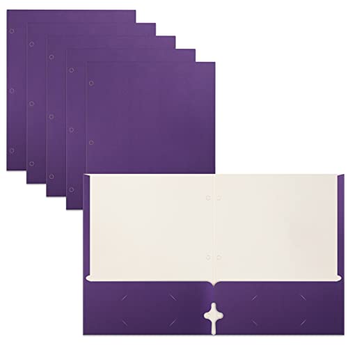 VIP Purple Two Pocket Portfolio Folders, 50-Pack