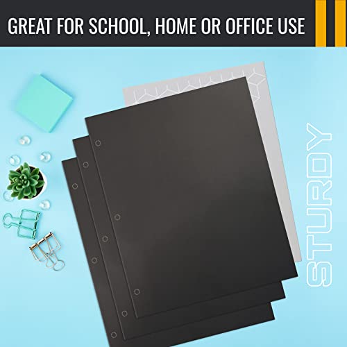 50-Pack Black Two-Pocket Portfolio Folders VIP Shopping Office