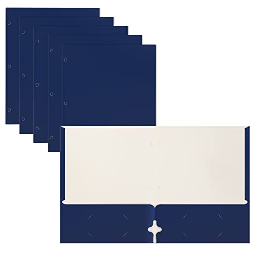 Blue 2-Pocket Portfolio Folders, 50-Pack, Letter Size