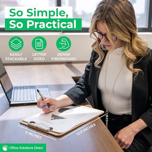 30 Pack of Eco-Friendly Clipboards by Office Solutions