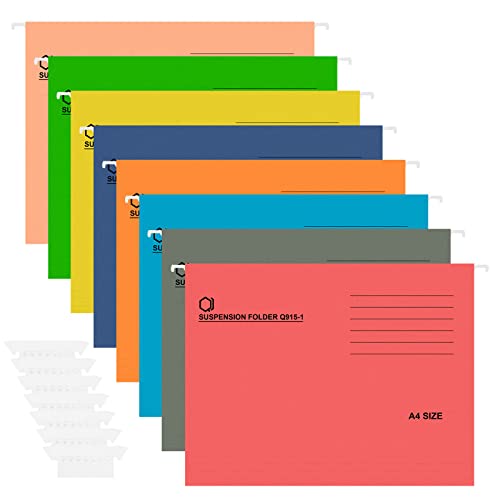 32 Pack Colored Hanging File Folders Organizer