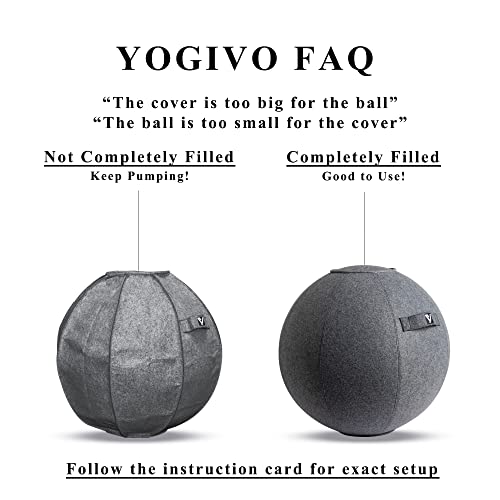 Ergonomic Gray 24" Ball Chair for Office & Home