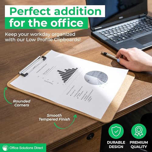 30 Pack of Eco-Friendly Clipboards by Office Solutions