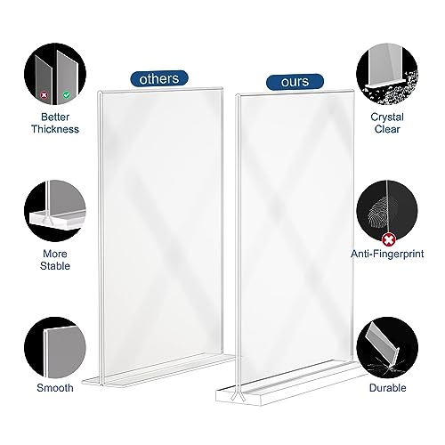12 Pack Clear Acrylic Sign Holder for VIP Shopping