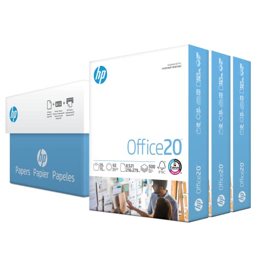 HP Printer Paper 8.5x11 3 Ream Case 1500 Sheets