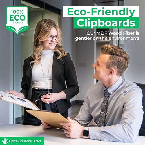 30 Pack of Eco-Friendly Clipboards by Office Solutions
