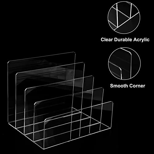 Hiziwimi 2PCS Clear Acrylic File Folder Racks