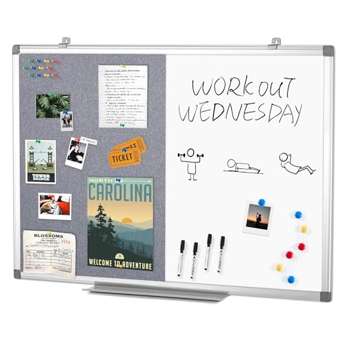 VIP Magnetic Whiteboard Combination Fabric Pin Board Kit