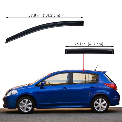 VIP Dark Smoke Window Visor Rain Guard Set