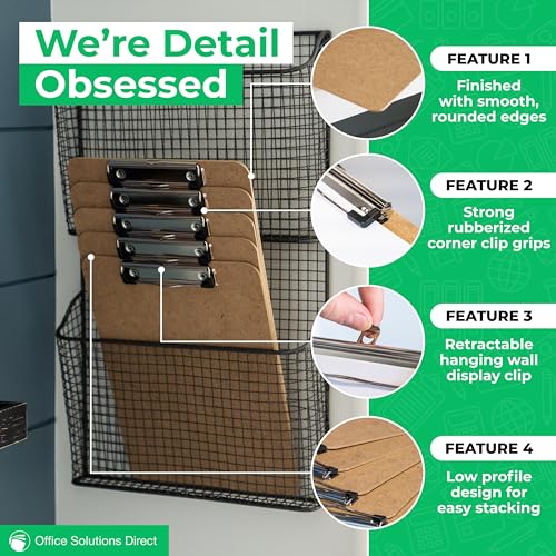 30 Pack of Eco-Friendly Clipboards by Office Solutions