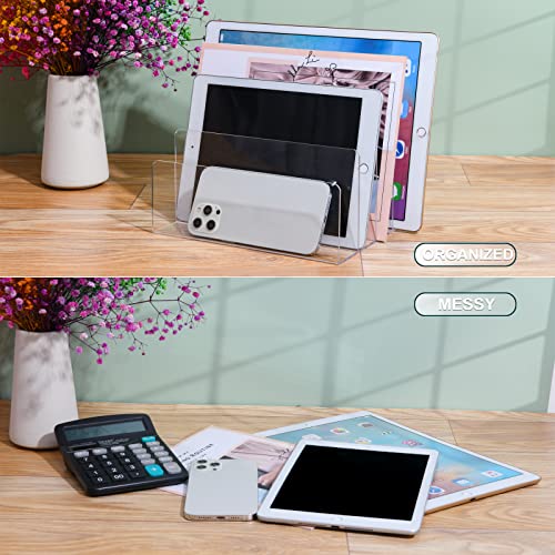 Hiziwimi 2PCS Clear Acrylic File Folder Racks