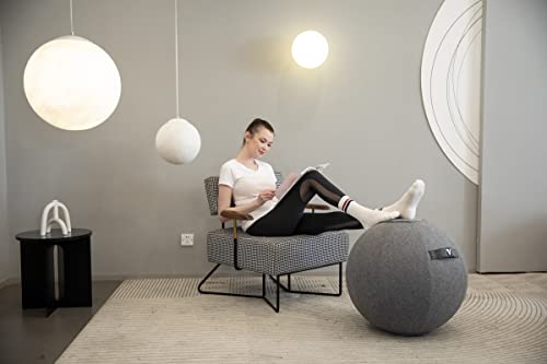 Ergonomic Gray 24" Ball Chair for Office & Home
