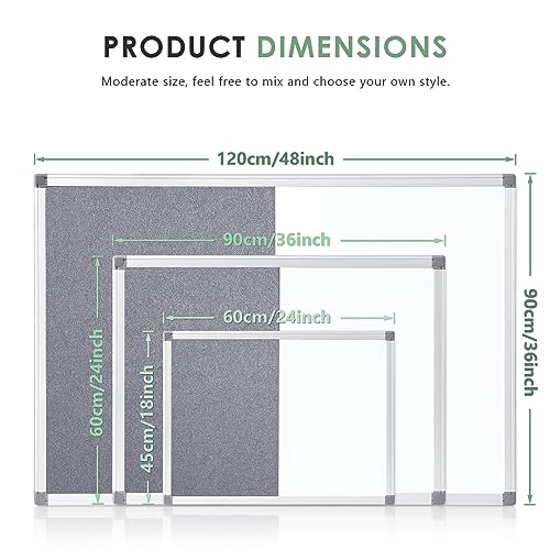 VIP Magnetic Whiteboard Combination Fabric Pin Board Kit