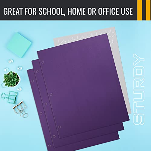 VIP Purple Two Pocket Portfolio Folders, 50-Pack