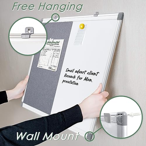 VIP Magnetic Whiteboard Combination Fabric Pin Board Kit