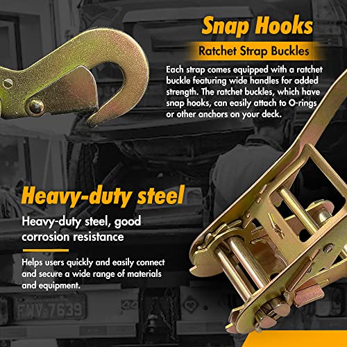 VIP Heavy Duty Car Tie Down Kit - 4 Pack