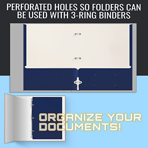 Blue 2-Pocket Portfolio Folders, 50-Pack, Letter Size