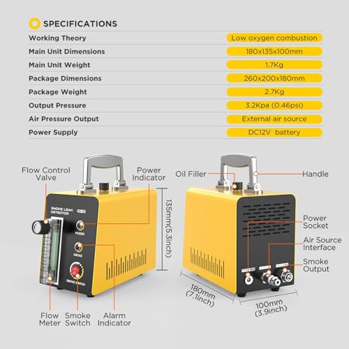 12V Car Smoke Leak Detector & EVAP Machine