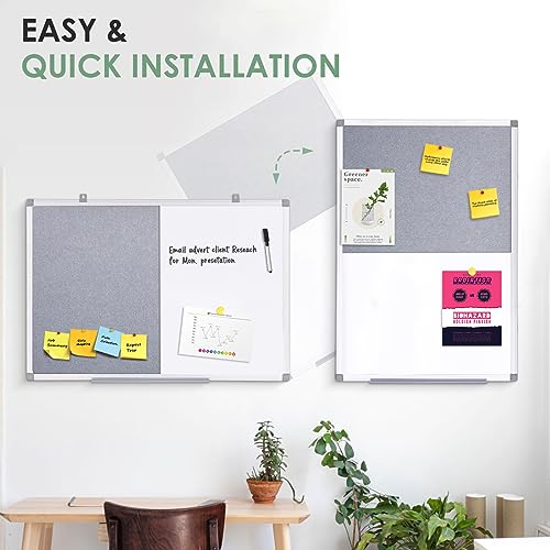 VIP Magnetic Whiteboard Combination Fabric Pin Board Kit
