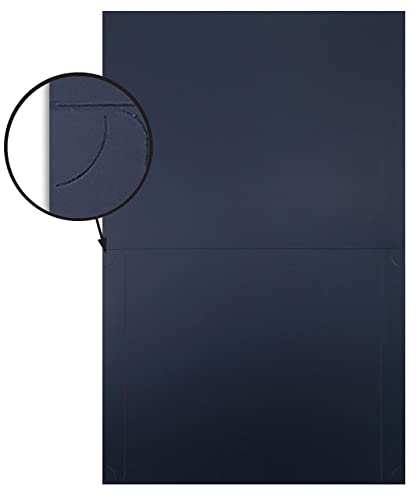 25 Pack Navy Blue Certificate Holders with Gold