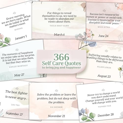 366 Daily Self Care Quotes Perpetual Calendar for Women