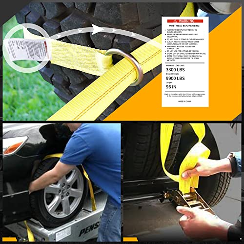 VIP Heavy Duty Car Tie Down Kit - 4 Pack