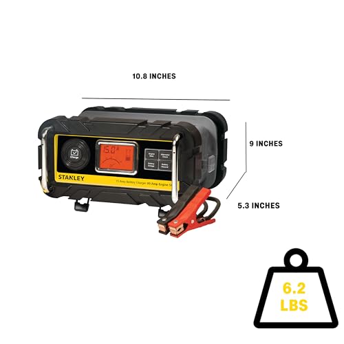 STANLEY BC15BS 15A 12V Battery Charger/Maintainer with Engine Start