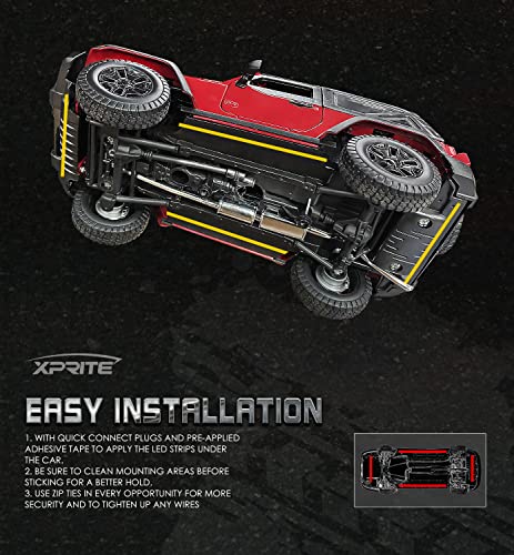 Xprite VIP Car Neon Accent Lights Kit with Remote