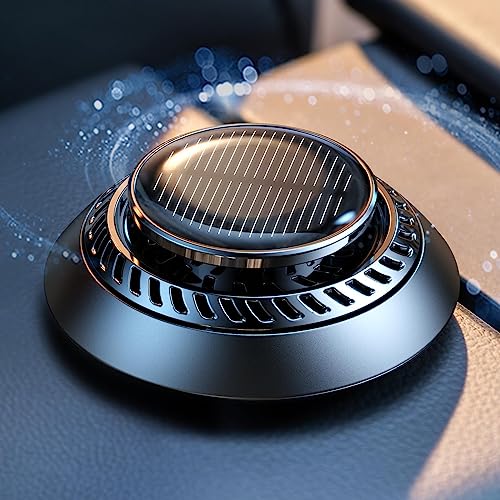 CEENIU UFO Car Air Freshener, Solar Powered Rotary