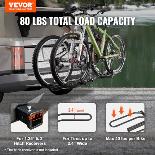 VEVOR 2-Bike Platform Hitch Mount Rack for VIP Shopping