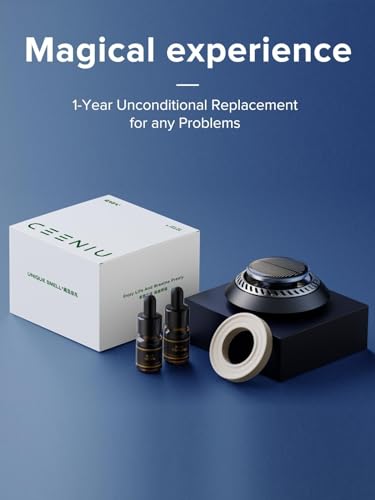 CEENIU UFO Car Air Freshener, Solar Powered Rotary