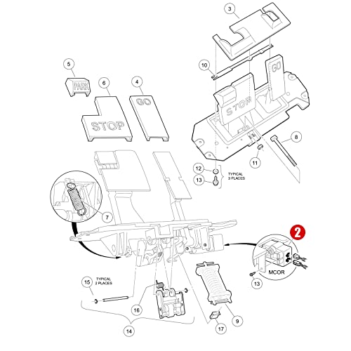 Roykaw MCOR 2 Throttle Potentiometer for Club Car