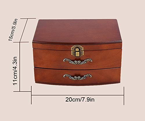 Solid Wooden Jewelry Box Organizer for Women