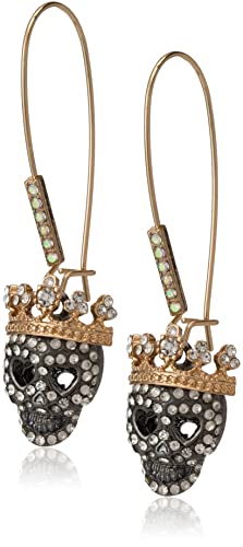 Betsey Johnson VIP Pave Skull Drop Earring