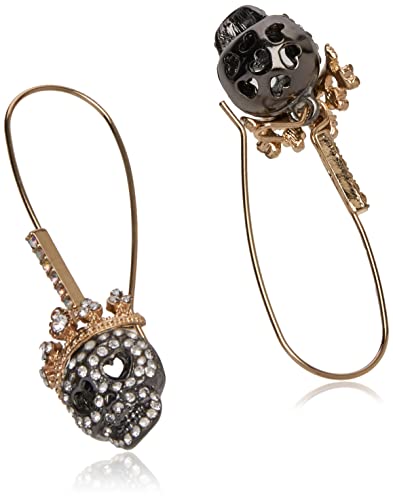 Betsey Johnson VIP Pave Skull Drop Earring