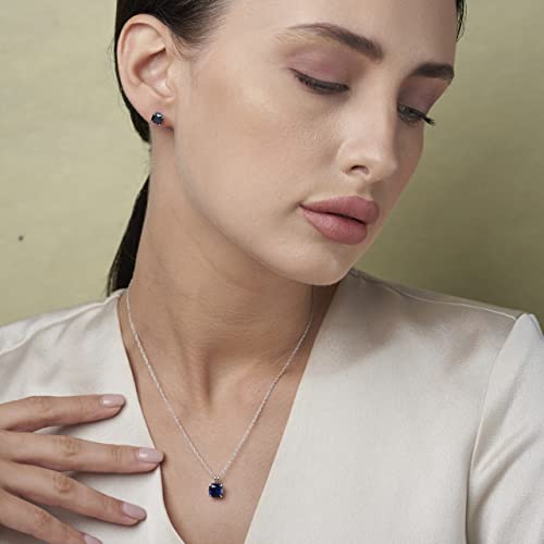 Blue Sapphire September Birthstone Jewelry Set for VIP Women