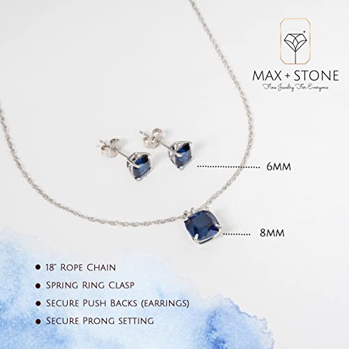 Blue Sapphire September Birthstone Jewelry Set for VIP Women